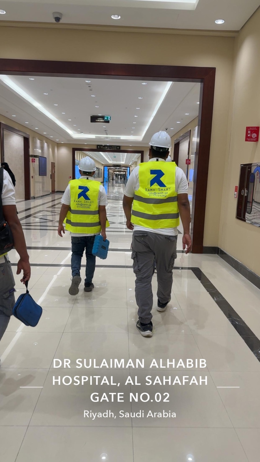 Our team at a client site